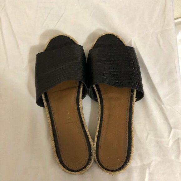 Kaanas embossed leather slide espadrille sandals - Picture 12 of 12